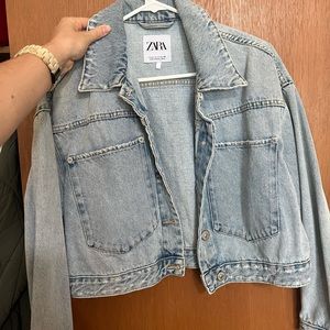 Zara cropped denim jacket